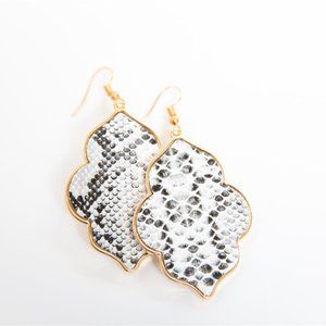FD Snake Print Earrings